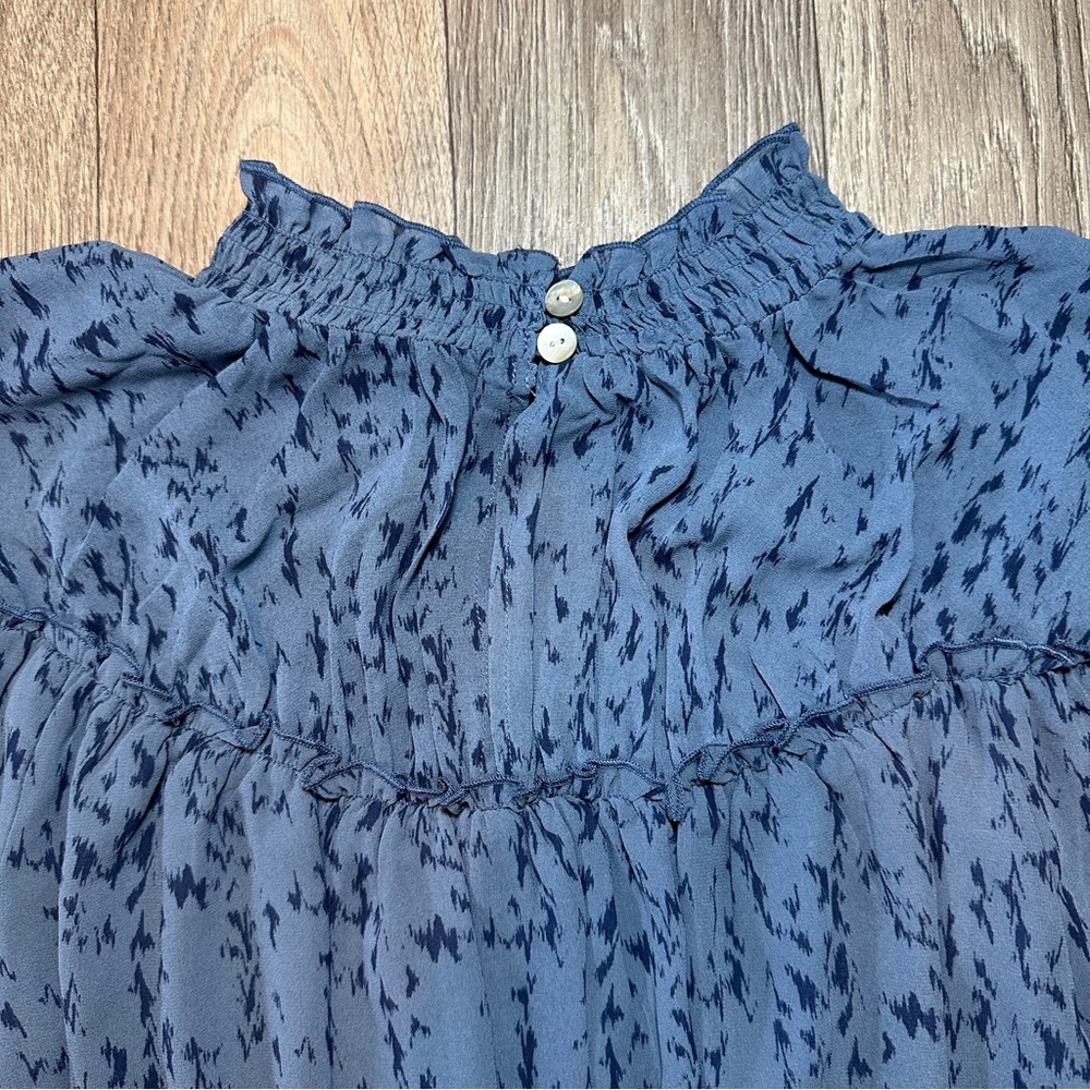 Versona Navy Patterned Blouse - Picture 5 of 9